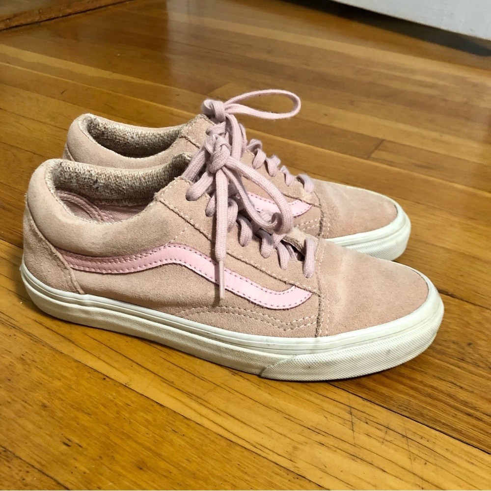 Vans blush pink suede sneakers size 6
